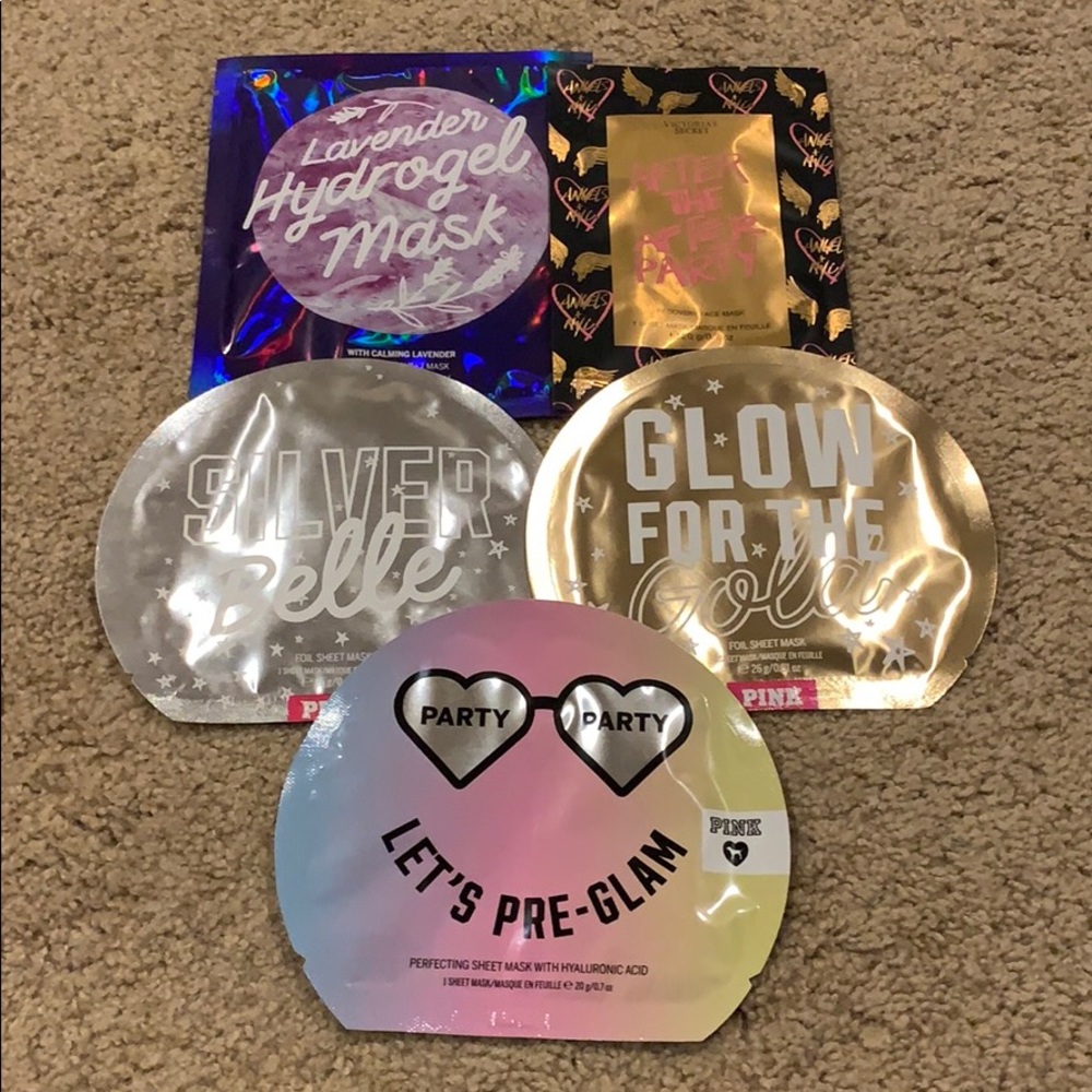 Set of (5) PINK Face Masks